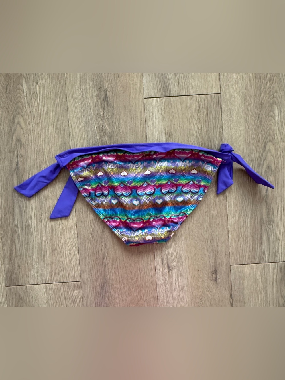 NWT OP Swim Bottoms Rainbow Hearts Size Large